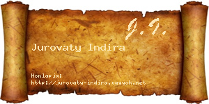 Jurovaty Indira névjegykártya